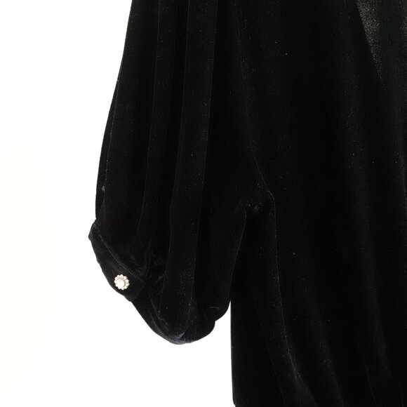 NWT Zara Black Velvet Mini Dress w/ Jewel Buttons Women Size M - Picture 7 of 10